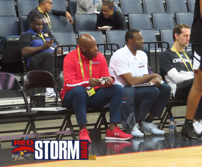St. John's Head Coach Mike Anderson checking out talent