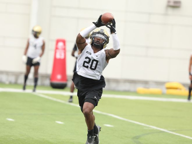 Safety Marquel Broughton (20) in action during practice/training camp