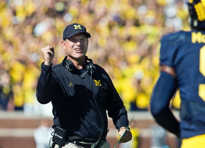 Michigan Wolverines football coach Jim Harbaugh