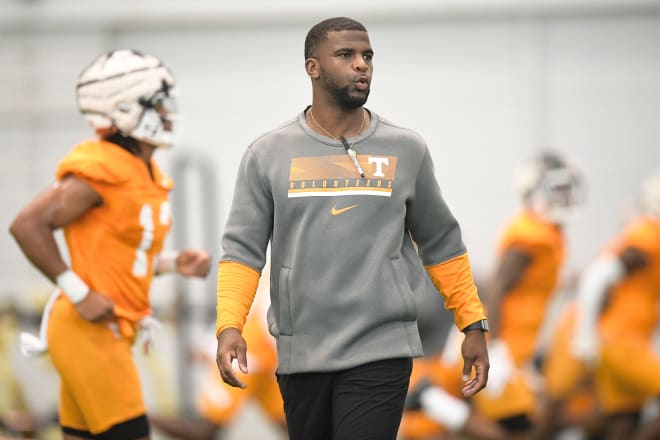 Tennessee's Kelsey Pope was elevated to the Vols' wide receivers coach this past offseason. 