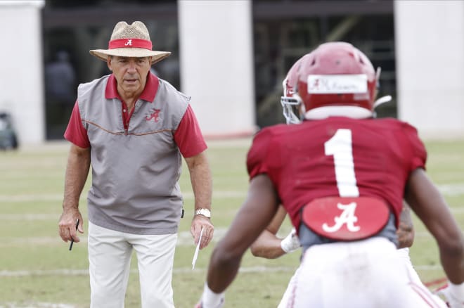 Alabama head coach Nick Saban looks on during practice. Photo | Alabama Athletics 