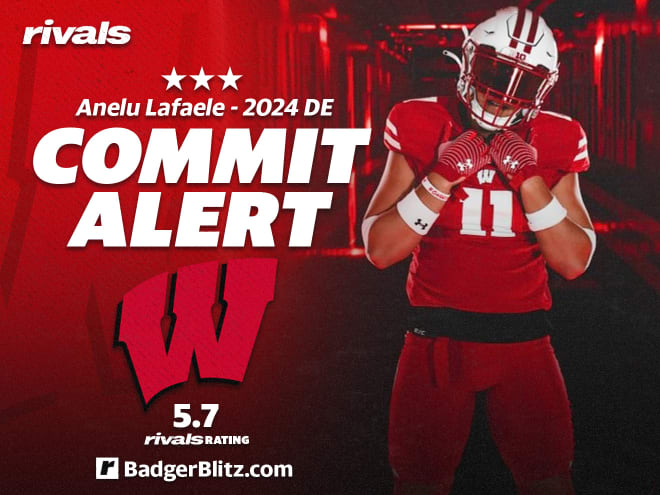 Three-star OLB Anelu Lafaele announced his commitment to Wisconsin on Tuesday. 