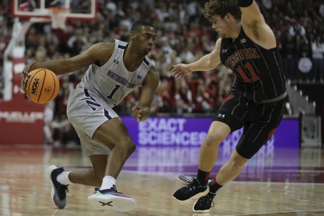 Chase Audige played all 40 minutes of Northwesern's 54-52 win over Wisconsin, finishing with 11 points, 7 rebounds and 3 assists.