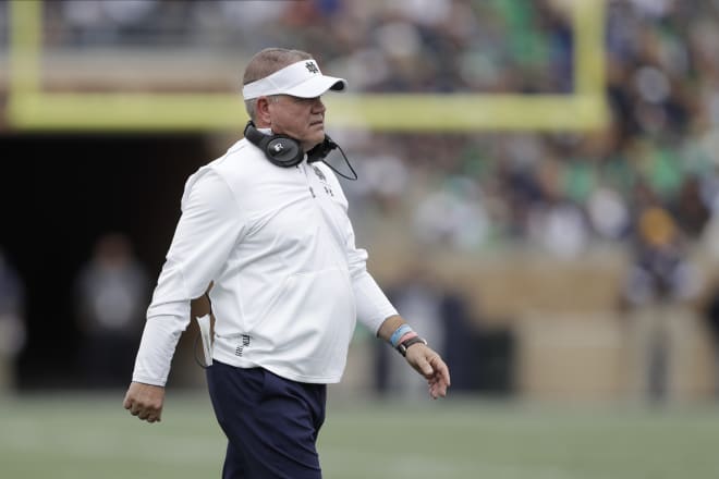 Brian Kelly hit the recruiting trail hard on Friday and will again this week.