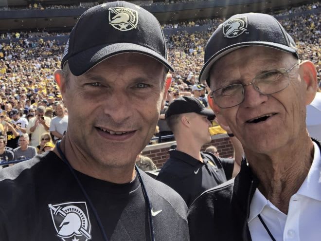 Son/Father Time: Tom Monken with his dad, the late Mike Monken