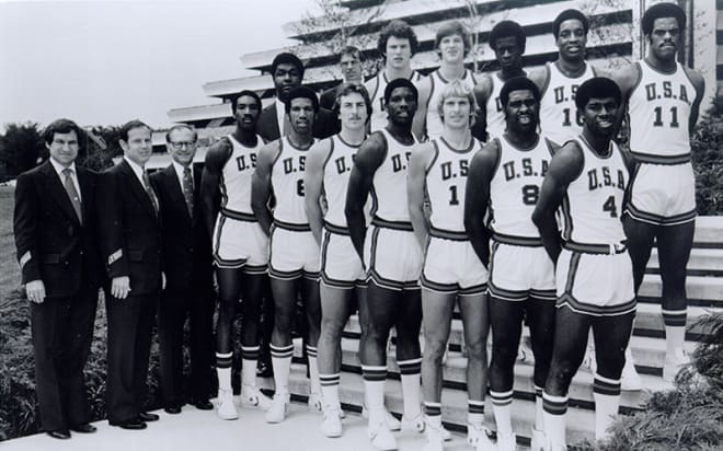 The 1976 gold medal USA basketball team was filled with Carolina blue and was important to the brand's growth.