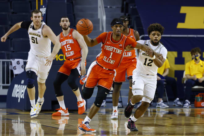 Illinois Fighting Illini basketball senior guard Trent Frazier scored 22 points in a win over the Michigan Wolverines.