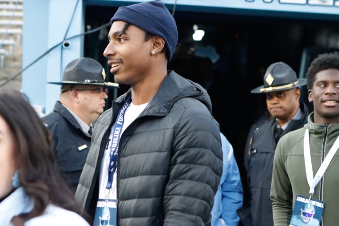 Class of 2024 wide receiver Alex Taylor was at the UNC-Georgia Tech game Saturday. 