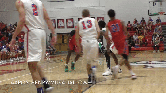 Aaron Henry pulled up then made this pass to Musa Jallow for the slam.