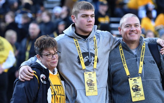 Class of 2020 in-state offensive lineman Jeremy Chaplin and family visited Iowa this month.