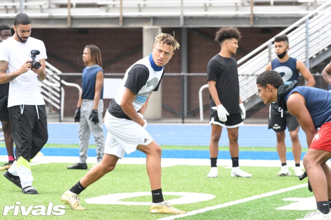 2023 four-star wide receiver Rodney Gallagher visited Notre Dame for the first time April 23. 