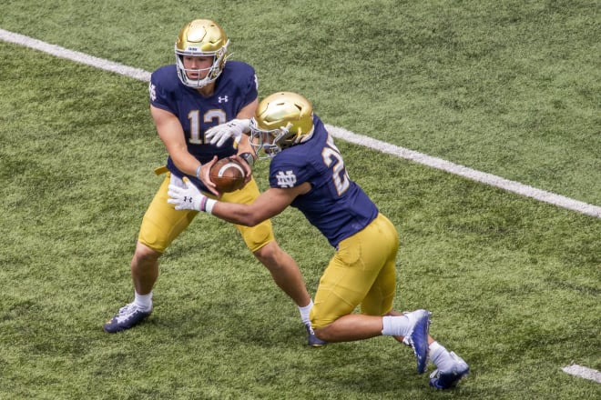 Notre Dame Fighting Irish football freshman quarterback Tyler Buchner