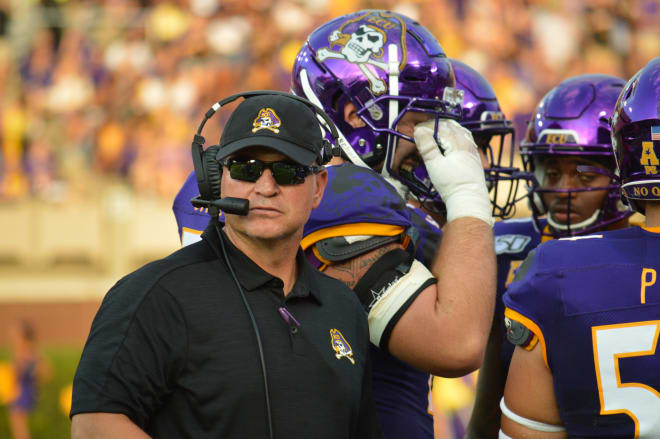 ECU head coach Mike Houston and the Pirates travel to Tampa to take on USF Saturday night at 7 pm.