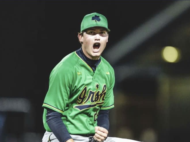 Freshman pitcher Jack Findlay closes out Texas Tech Sunday night as Notre Dame capctures the NCAA Statesboro Regional title with a 2-1 win.