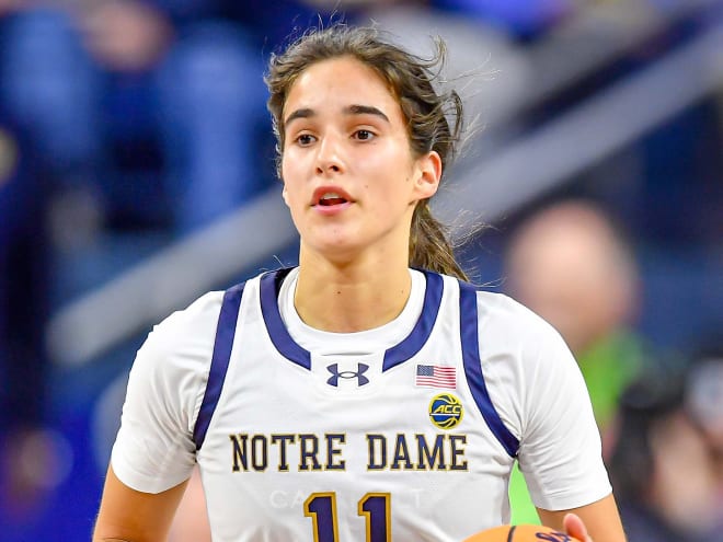 Notre Dame guard Sonia Citron suffered an injury late in the third quarter of Wednesday's win over Northwestern.
