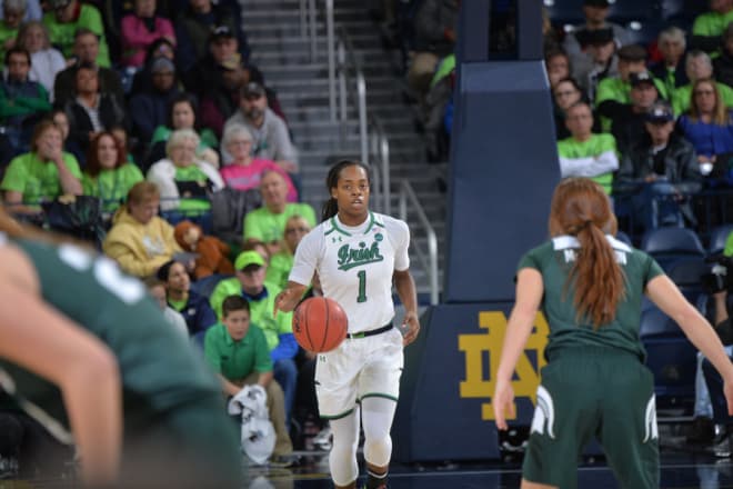 Lili Thompson had 12 points, 10 rebounds and four assistants against the Spartans.