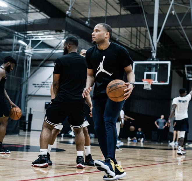 Michigan Wolverines basketball point guard DeVante' Jones is training in Dallas for the NBA Draft.