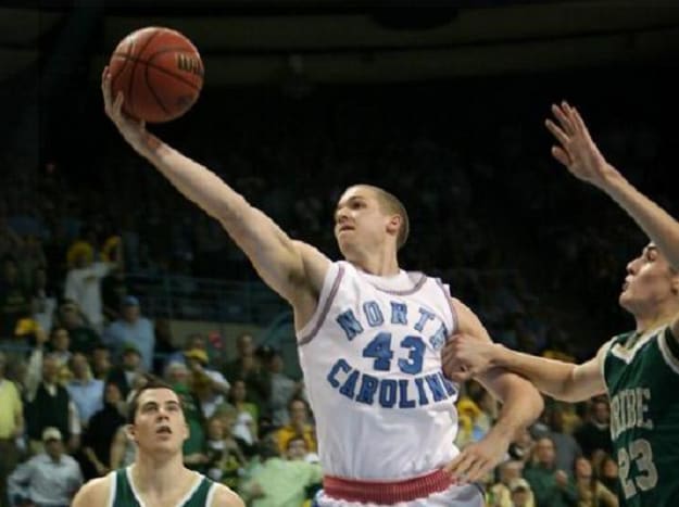 Travis wear (43) and the Tar Heels played an NIT game at Carmichael in 2010.