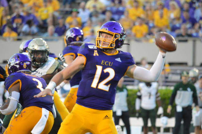 Holton Ahlers and East Carolina prepare for their fifth game of the season on Saturday in Norfolk against ODU.
