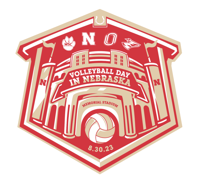 The official Volleyball Day in Nebraksa logo 