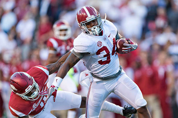 Will Alabama Running Back Damien Harris hit the 1,000-yard mark in 2017? | Getty Images 