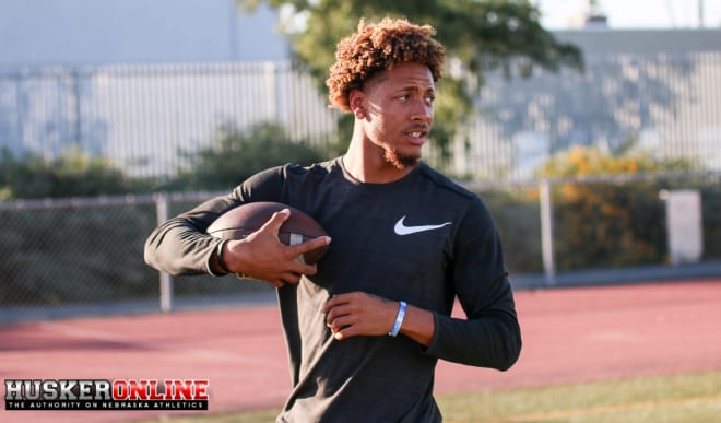 2018 five-star wide receiver Jalen Hall out of Long Beach (Calif.) Poly is one of several wideouts still in play for Nebraska following the decommitment of Manuel Allen Thursday.