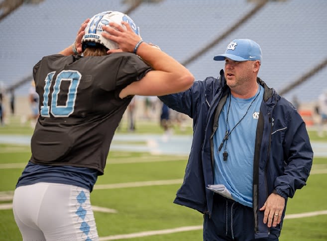 UNC OC and QB coach Chip Lindsey nows who is starter is, but doesn't know who QB2 will be.