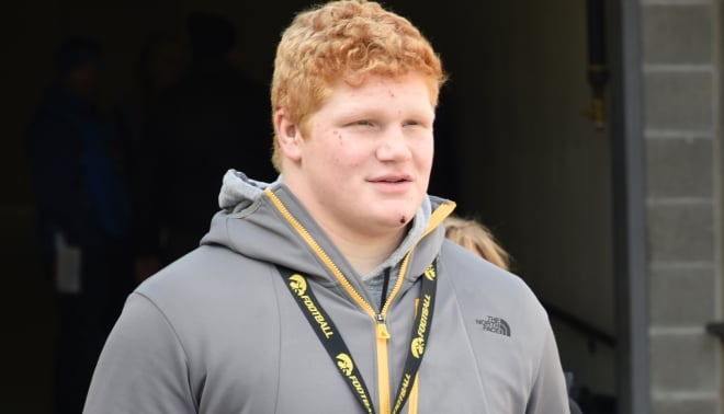 Class of 2021 defensive tackle Griffin Liddle visited the Hawkeyes again on Saturday.