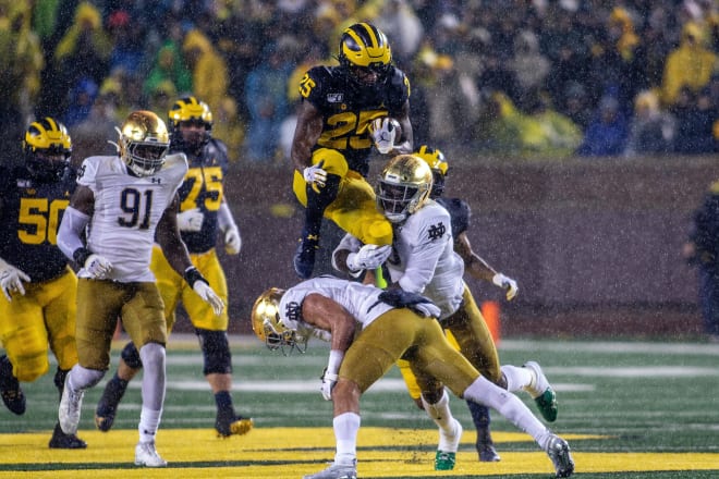 Michigan Wolverines football redshirt freshman running back Hassan Haskins' 59 carries and 366 yards are both the second most on the team this season.