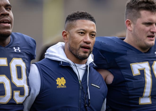 Marcus Freeman presided over his third Blue-Gold Game as ND's head coach, Saturday at Notre Dame Stadium.