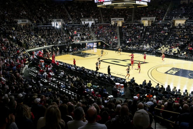 Inside Mackey Arena as the Purdue Boilermakers take on the Indiana Hoosiers during the third quarter of an NCAA women's basketball game, Sunday, Jan. 16, 2022 in West Lafayette. Bkw Purdue Vs Indiana