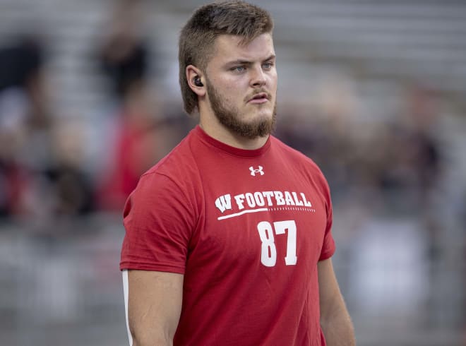 Wisconsin tight end Hayden Rucci. 