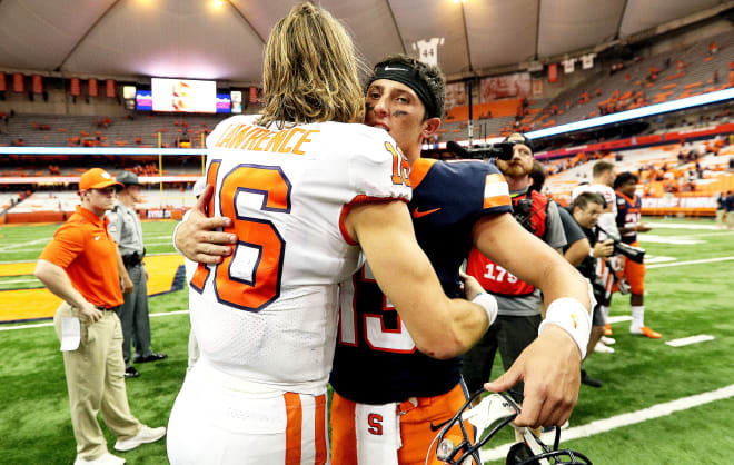 Through three games Trevor Lawrence has completed 61-percent of his throws for 831 yards, but with five touchdowns and five interceptions.