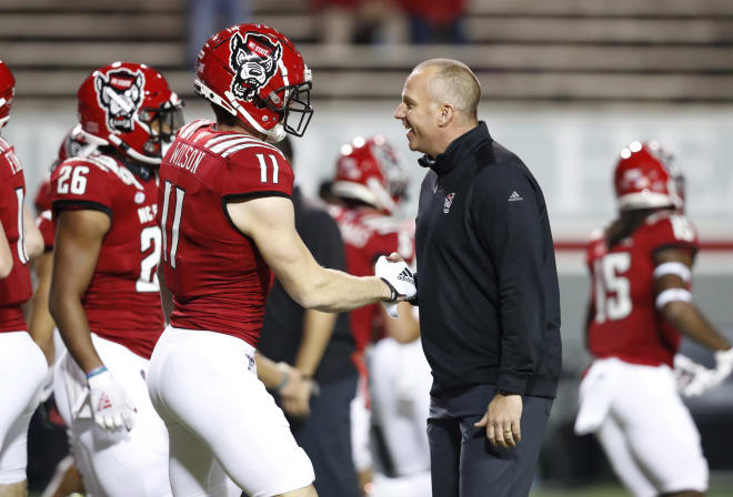 NC State Wolfpack football coach Dave Doeren