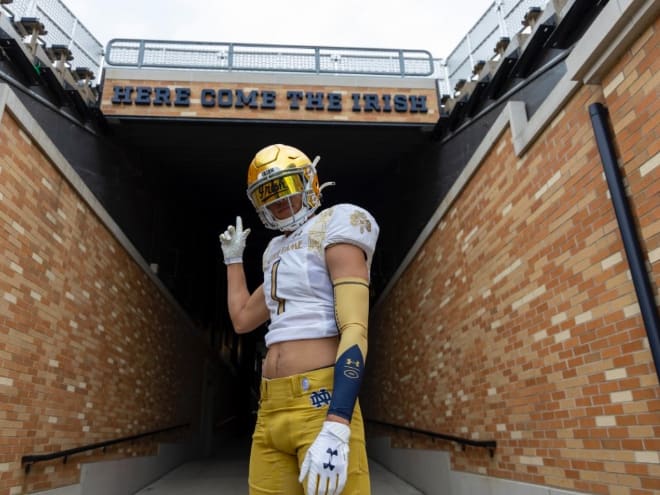Notre Dame linebacker commit Teddy Rezac, a 2024 recruit, returned to campus for an official visit last weekend.