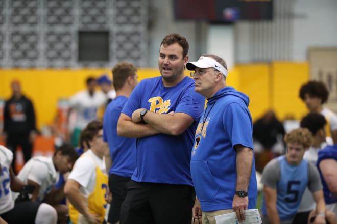 Pat Narduzzi and director of player personnel Graham Wilbert