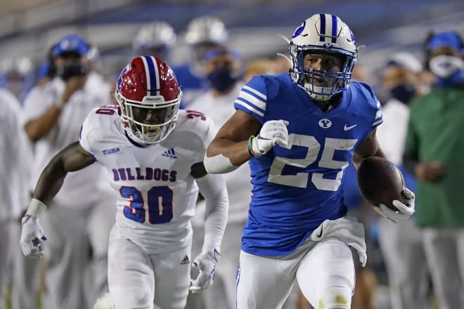 BYU running back Tyler Allgeier recorded 1,130 rushing yards and 13 touchdowns in 2020