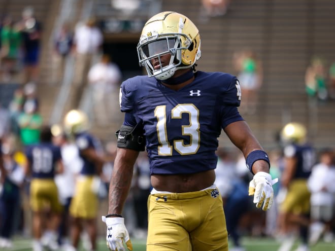Notre Dame nickelback Thomas Harper is unavailable to play Saturday night against Louisville.