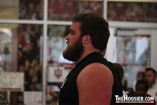 Former IU offensive linemen Wes Martin recorded 38 bench press reps during the Hoosiers' Pro Day Tuesday, which would've ranked second among all players at his position at this year's NFL Scouting Combine.