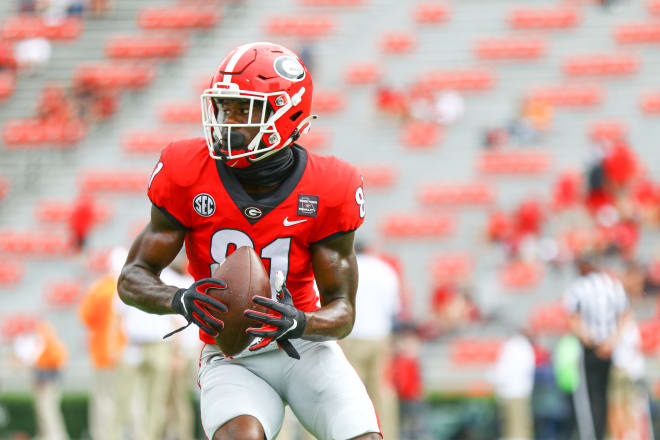 Marcus Rosemy-Jacksaint remains on schedule from his broken ankle. (Tony Walsh/UGA Sports Communications)