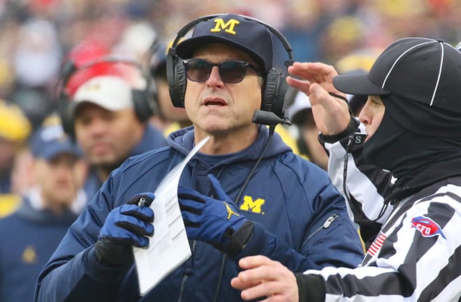 Michigan Wolverines football coach Jim Harbaugh