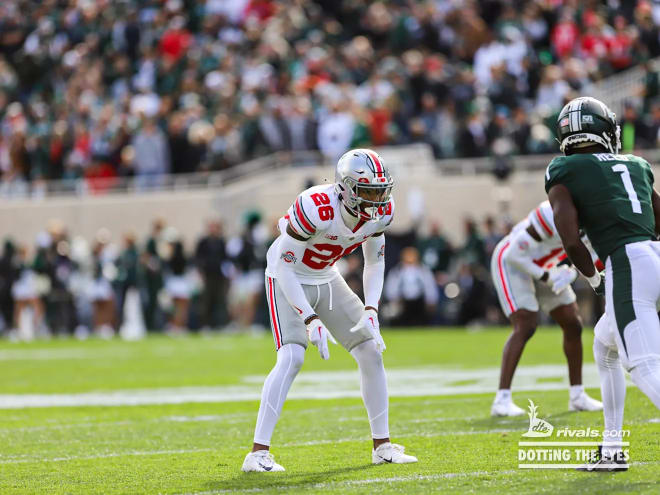 Ohio State's cornerbacks are looking to win more in contested catch situations. (Birm/DTE)