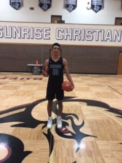 Kendall Brown 10 Sunrise Christian Academy Light Gray Basketball