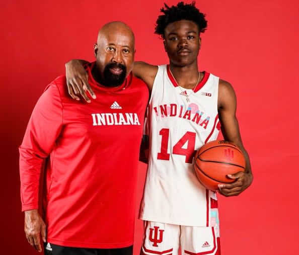 Indiana hosted 2024 top-50 wing Rakease Passmore of Combine Academy (NC) for an official visit.  (Rakease Passmore)
