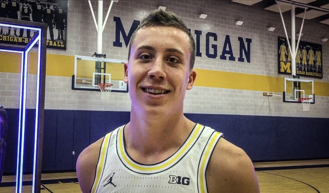 Michigan fifth-year senior forward Duncan Robinson is now coming off the bench.