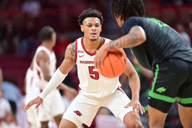 Au'Diese Toney has been a key player for Arkansas this season.