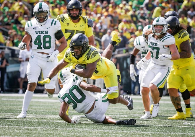 Oregon transfer RB Dante Dowdell has committed to Nebraska football