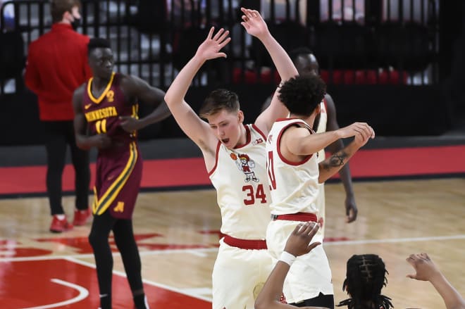 Thorir Thorbjarnarson, Kobe Webster, and Derrick Walker combined for 32 points to lead Nebraska to a 78-74 win over Minnesota on Senior Night.