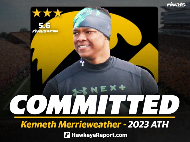 Defensive end Kenneth Merrieweather is headed to the University of Iowa.