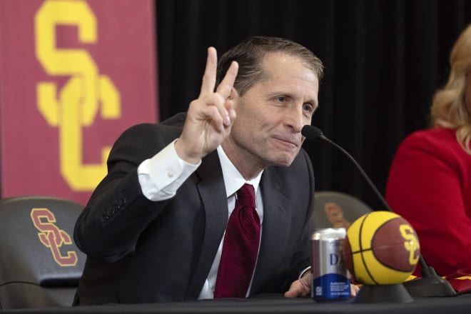 New USC basketball coach Eric Musselman was formally introduced at a press conference Friday morning at Galen Center.